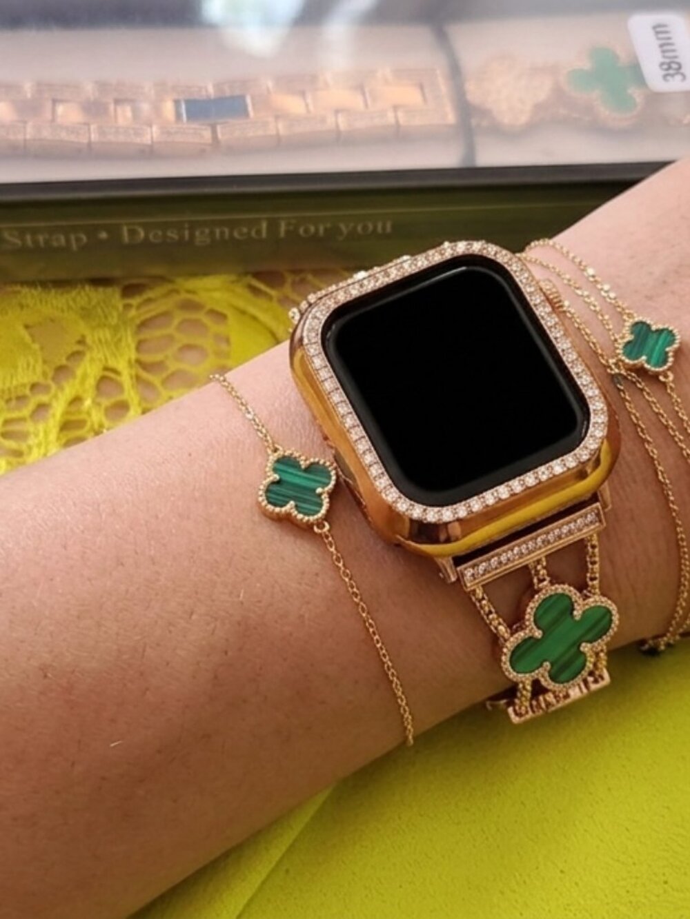 Green Diamond clover strap for Apple watch 38/40/41mm